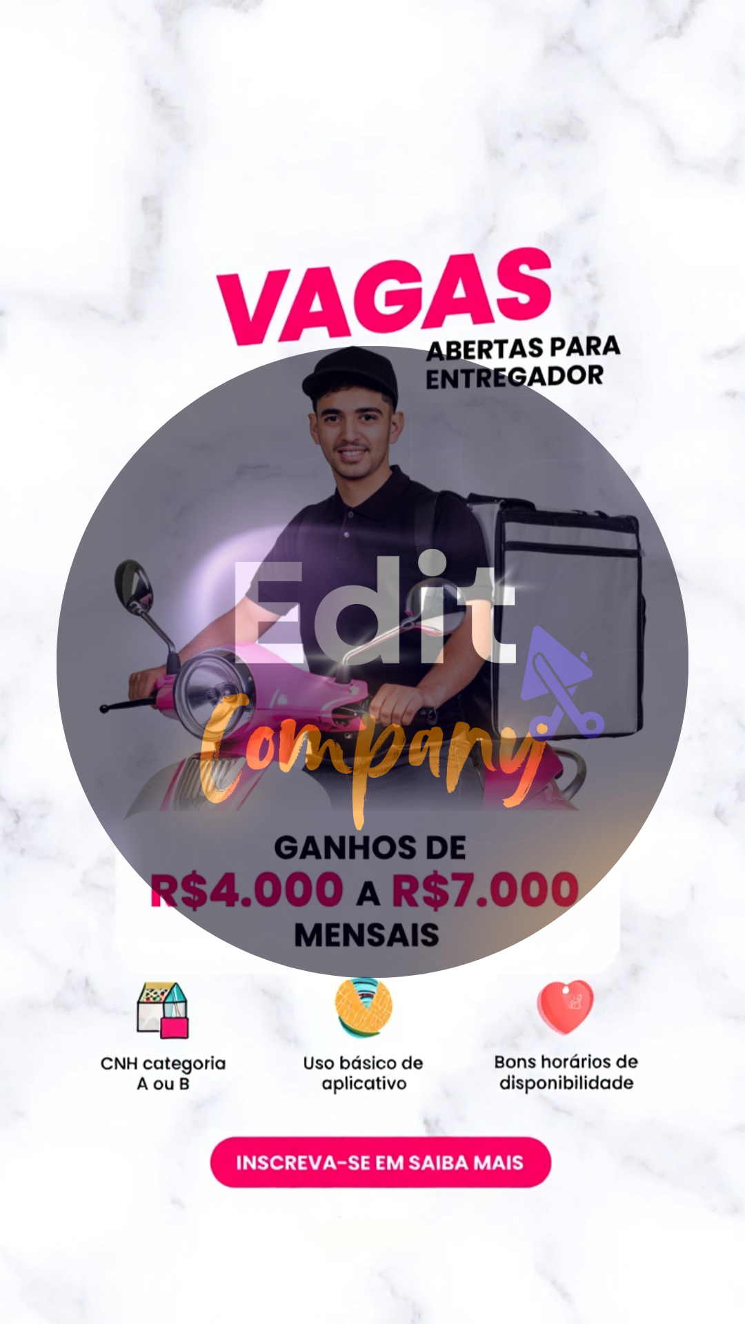 Anúncio de Entregador 4