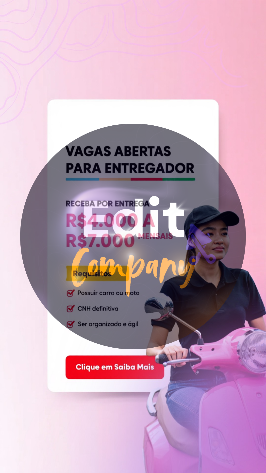Anúncio de Entregador 6